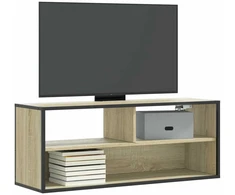 TV staliukas Televizoriaus spintelė, ąžuolo, 100x31x39,5cm, mediena/metalas