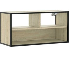 TV staliukas Televizoriaus spintelė, ąžuolo, 80x31x39,5cm, mediena/metalas