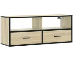 TV staliukas Televizoriaus spintelė, ąžuolo, 100x31x39,5cm, mediena/metalas