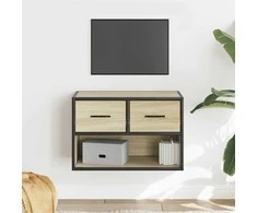 TV staliukas Televizoriaus spintelė, ąžuolo, 60x31x39,5cm, mediena/metalas