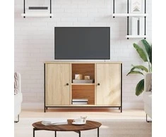 TV staliukas Televizoriaus spintelė, ąžuolo, 100x35x65cm, apdirbta mediena