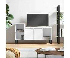 TV staliukas Televizoriaus spintelė, balta, 100x35x55cm, mediena, blizgi