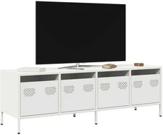 TV staliukas Televizoriaus spintelė, balta, 135x39x43,5cm, plienas