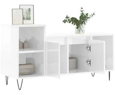 TV staliukas Televizoriaus spintelė, balta, 100x35x55cm, mediena, blizgi