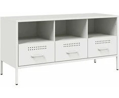 TV staliukas Televizoriaus spintelė, balta, 100,5x39x50,5cm, plienas