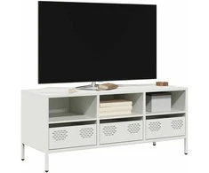 TV staliukas Televizoriaus spintelė, balta, 101,5x39x43,5cm, plienas