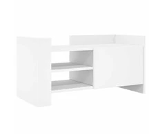 TV staliukas Televizoriaus spintelė, balta, 80x35x40cm, apdirbta mediena