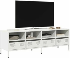 TV staliukas Televizoriaus spintelė, balta, 135x39x43,5cm, plienas