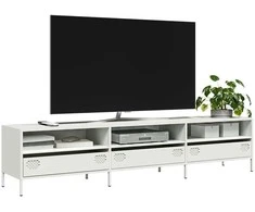 TV staliukas Televizoriaus spintelė, balta, 202x39x43,5cm, plienas
