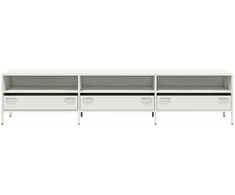 TV staliukas Televizoriaus spintelė, balta, 202x39x43,5cm, plienas