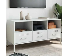 TV staliukas Televizoriaus spintelė, balta, 100,5x39x50,5cm, plienas