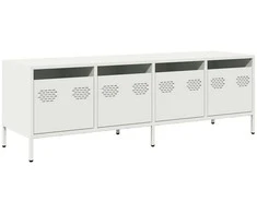 TV staliukas Televizoriaus spintelė, balta, 135x39x43,5cm, plienas