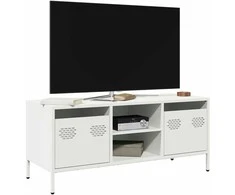 TV staliukas Televizoriaus spintelė, balta, 101,5x39x43,5cm, plienas