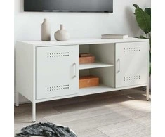 TV staliukas Televizoriaus spintelė, balta, 100,5x39x50,5cm, plienas