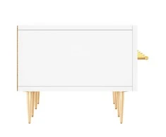 TV staliukas Televizoriaus spintelė, balta, 150x36x30cm, apdirbta mediena
