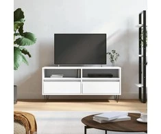 TV staliukas Televizoriaus spintelė, balta, 100x34,5x44,5cm, mediena