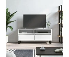 TV staliukas Televizoriaus spintelė, balta, 100x34,5x44,5cm, mediena, blizgi