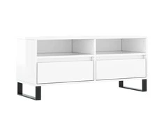 TV staliukas Televizoriaus spintelė, balta, 100x34,5x44,5cm, mediena, blizgi