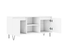 TV staliukas Televizoriaus spintelė, balta, 104x35x50cm, apdirbta mediena