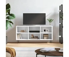 TV staliukas Televizoriaus spintelė, balta, 103,5x30x50cm, apdirbta mediena