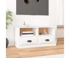 TV staliukas Televizoriaus spintelė, balta, 93x35,5x45cm, apdirbta mediena
