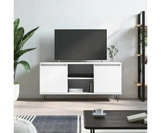 TV staliukas Televizoriaus spintelė, balta, 104x35x50cm, apdirbta mediena