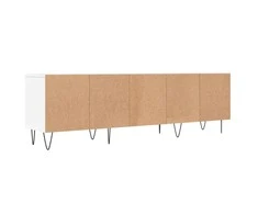 TV staliukas Televizoriaus spintelė, balta, 150x30x44,5cm, apdirbta mediena