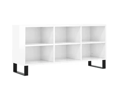 TV staliukas Televizoriaus spintelė, balta, 103,5x30x50cm, mediena, blizgi