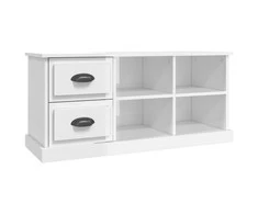 TV staliukas Televizoriaus spintelė, balta, 102x35,5x47,5cm, mediena, blizgi