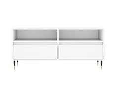 TV staliukas Televizoriaus spintelė, balta, 100x34,5x44,5cm, mediena