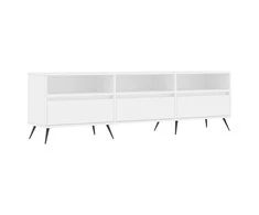 TV staliukas Televizoriaus spintelė, balta, 150x30x44,5cm, apdirbta mediena
