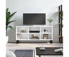 TV staliukas Televizoriaus spintelė, balta, 103,5x30x50cm, mediena, blizgi