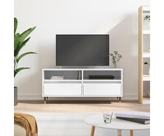 TV staliukas Televizoriaus spintelė, balta, 100x34,5x44,5cm, mediena, blizgi
