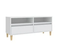 TV staliukas Televizoriaus spintelė, balta, 100x34,5x44,5cm, mediena