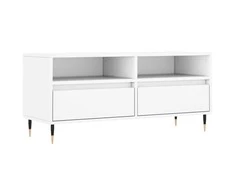 TV staliukas Televizoriaus spintelė, balta, 100x34,5x44,5cm, mediena