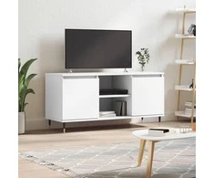 TV staliukas Televizoriaus spintelė, balta, 104x35x50cm, apdirbta mediena