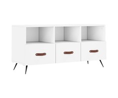 TV staliukas Televizoriaus spintelė, balta, 102x36x50cm, apdirbta mediena