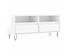 TV staliukas Televizoriaus spintelė, balta, 100x34,5x44,5cm, mediena, blizgi