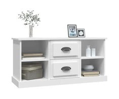 TV staliukas Televizoriaus spintelė, balta, 99,5x35,5x48cm, apdirbta mediena