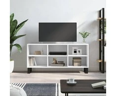 TV staliukas Televizoriaus spintelė, balta, 103,5x30x50cm, apdirbta mediena