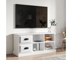 TV staliukas Televizoriaus spintelė, balta, 102x35,5x47,5cm, mediena, blizgi