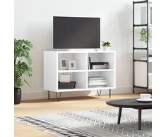 TV staliukas Televizoriaus spintelė, balta, 69,5x30x50cm, mediena, blizgi