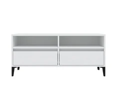 TV staliukas Televizoriaus spintelė, balta, 100x34,5x44,5cm, mediena