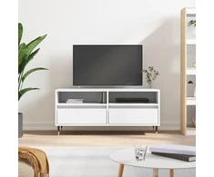 TV staliukas Televizoriaus spintelė, balta, 100x34,5x44,5cm, mediena