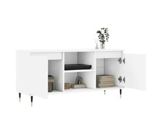 TV staliukas Televizoriaus spintelė, balta, 104x35x50cm, apdirbta mediena