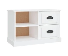 TV staliukas Televizoriaus spintelė, balta, 73x35,5x47,5cm, mediena, blizgi