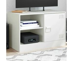 TV staliukas Televizoriaus spintelė, baltos spalvos, 67x39x44cm, plienas