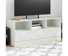 TV staliukas Televizoriaus spintelė, baltos spalvos, 99x39x44cm, plienas