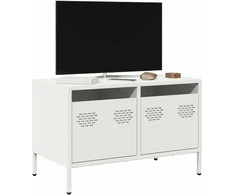 TV staliukas Televizoriaus spintelė, baltos, 68x39x43,5cm, plienas