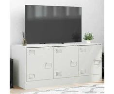 TV staliukas Televizoriaus spintelė, baltos spalvos, 99x39x44cm, plienas